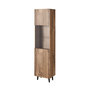 Voir la diapositive 1 : BEST MOBILIER Come - vitrine - effet bois - 1 porte - 60x182 cm
