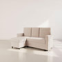 Voir la diapositive 2 : BEST MOBILIER Meiya - canapé d'angle réversible 4 places convertible avec coffre en velours côtelé