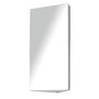 Voir la diapositive 1 : HOMCOM Armoire miroir salle de bain armoire de toilette murale meuble d'angle 2 étagères dim. 30L x 18,4l x 60H cm acier inox.