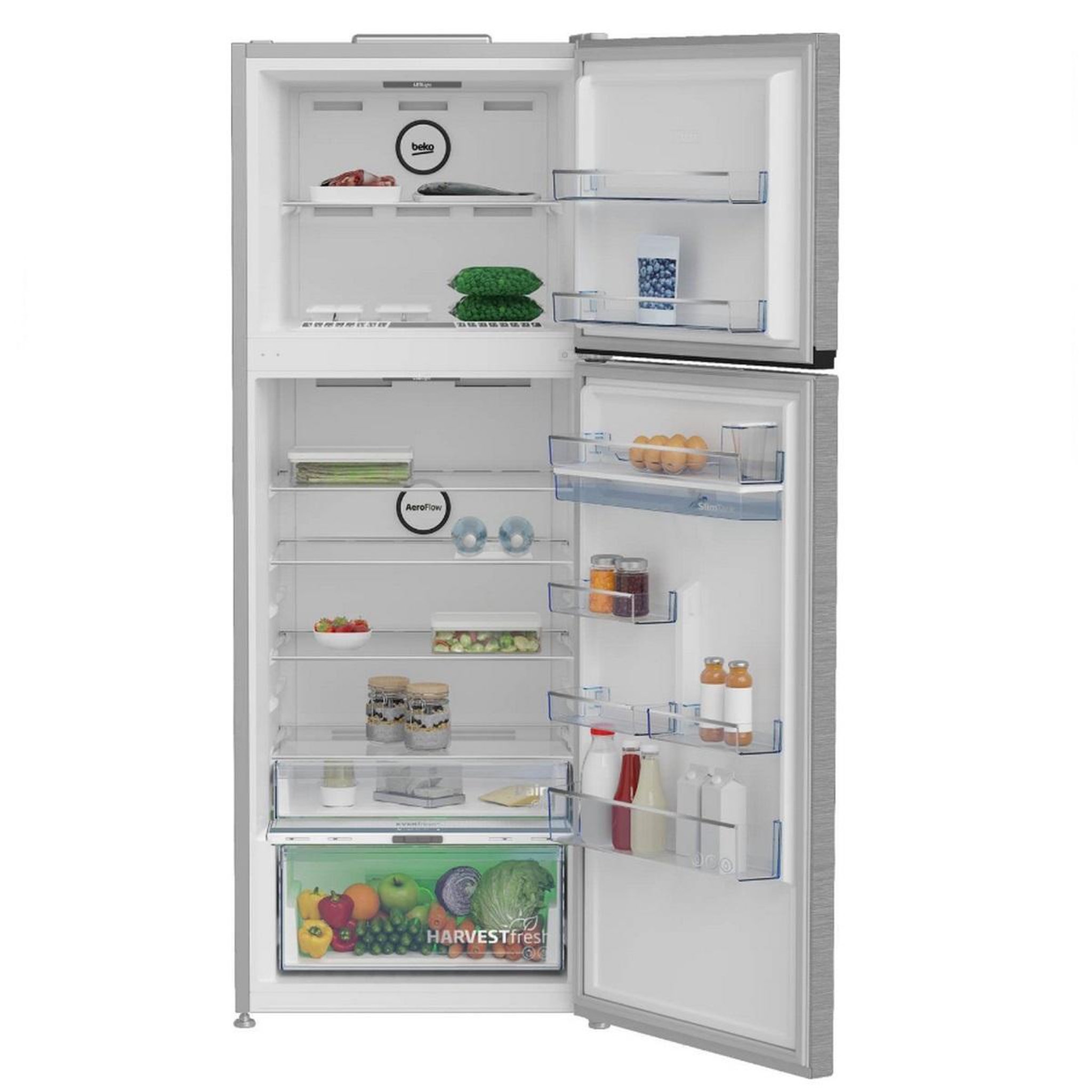 Voir la diapositive 3 : Beko Réfrigérateur combiné 70cm 477l nofrost métal - b5rdne504ldxb