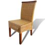 Voir la diapositive 4 : VIDAXL Chaises a manger lot de 4 marron rotin naturel