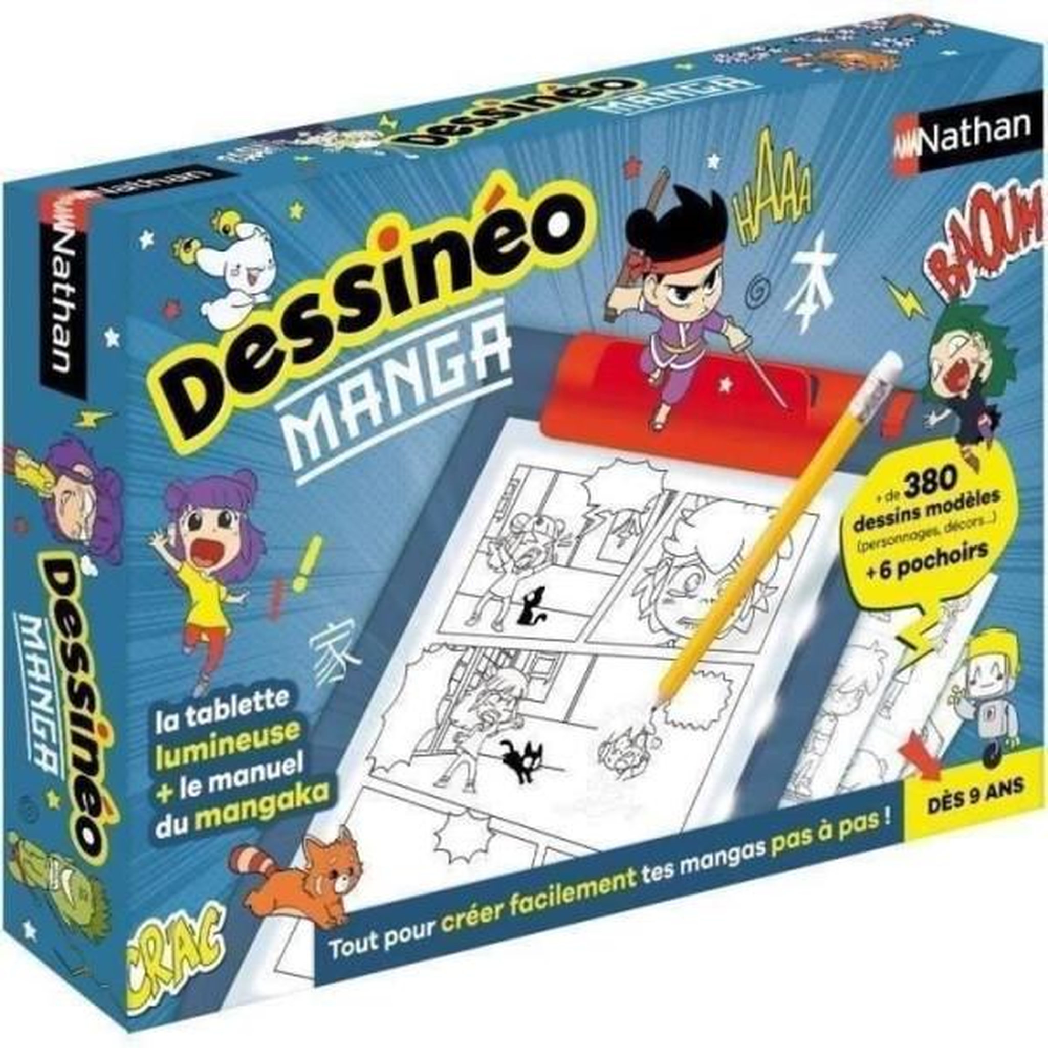 Nathan Jeu créatif - nathan - dessinéo manga - tablette lumineuse pour créer des mangas