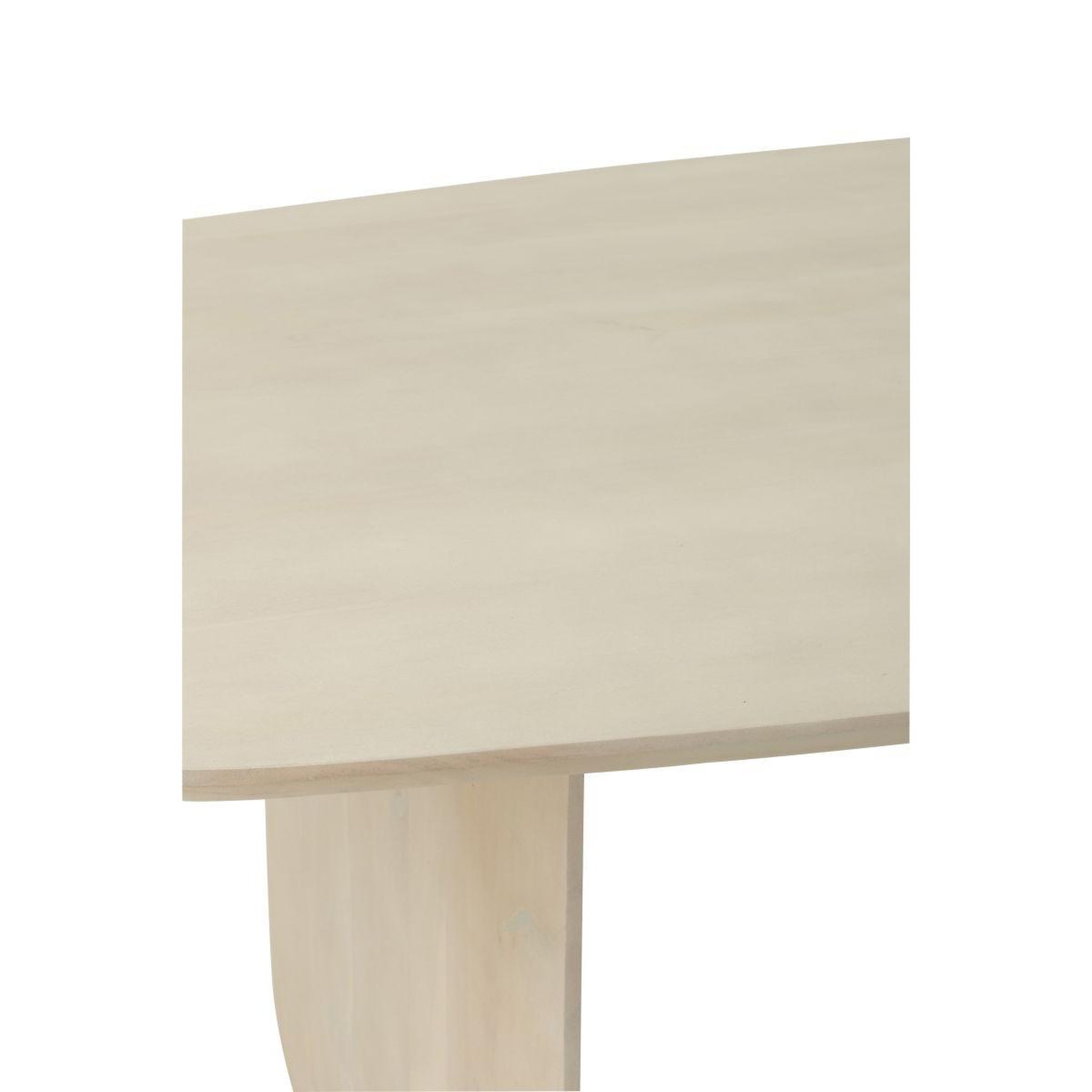 Voir la diapositive 4 : J-LINE Table à manger en bois  william  190cm blanc