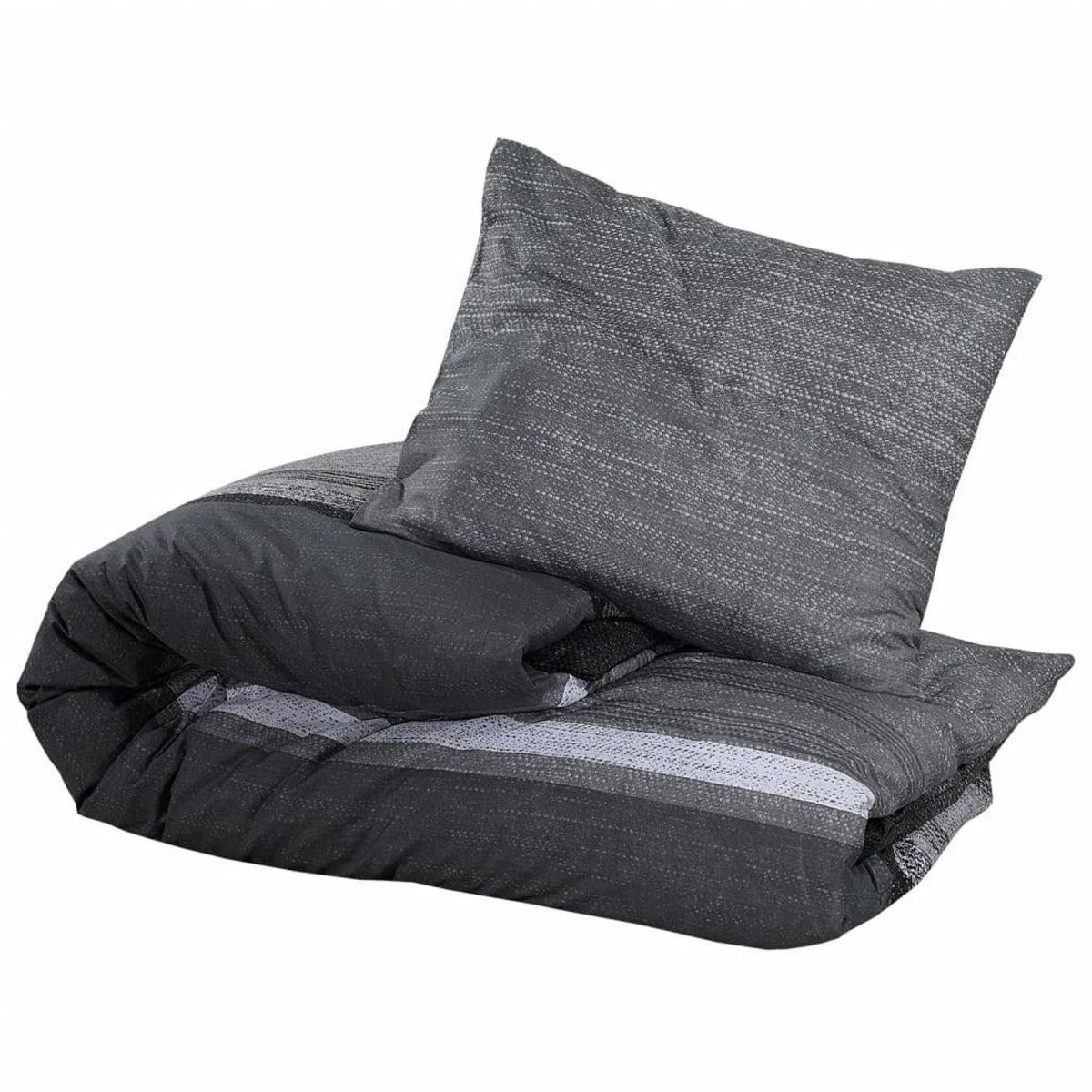 VIDAXL Ensemble de housse de couette gris fonce 200x220 cm Coton