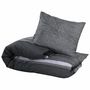 Voir la diapositive 3 : VIDAXL Ensemble de housse de couette gris fonce 200x220 cm Coton