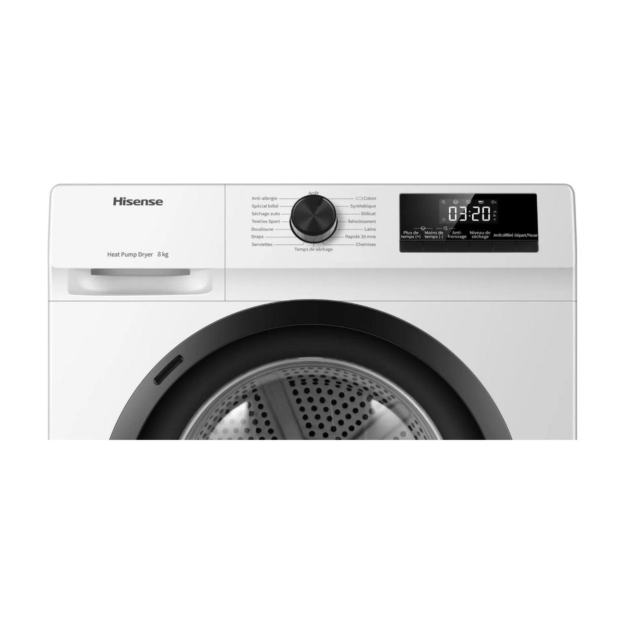 Voir la diapositive 5 : Hisense Sèche-linge pompe à chaleur 60cm 8kg - dhqe802u