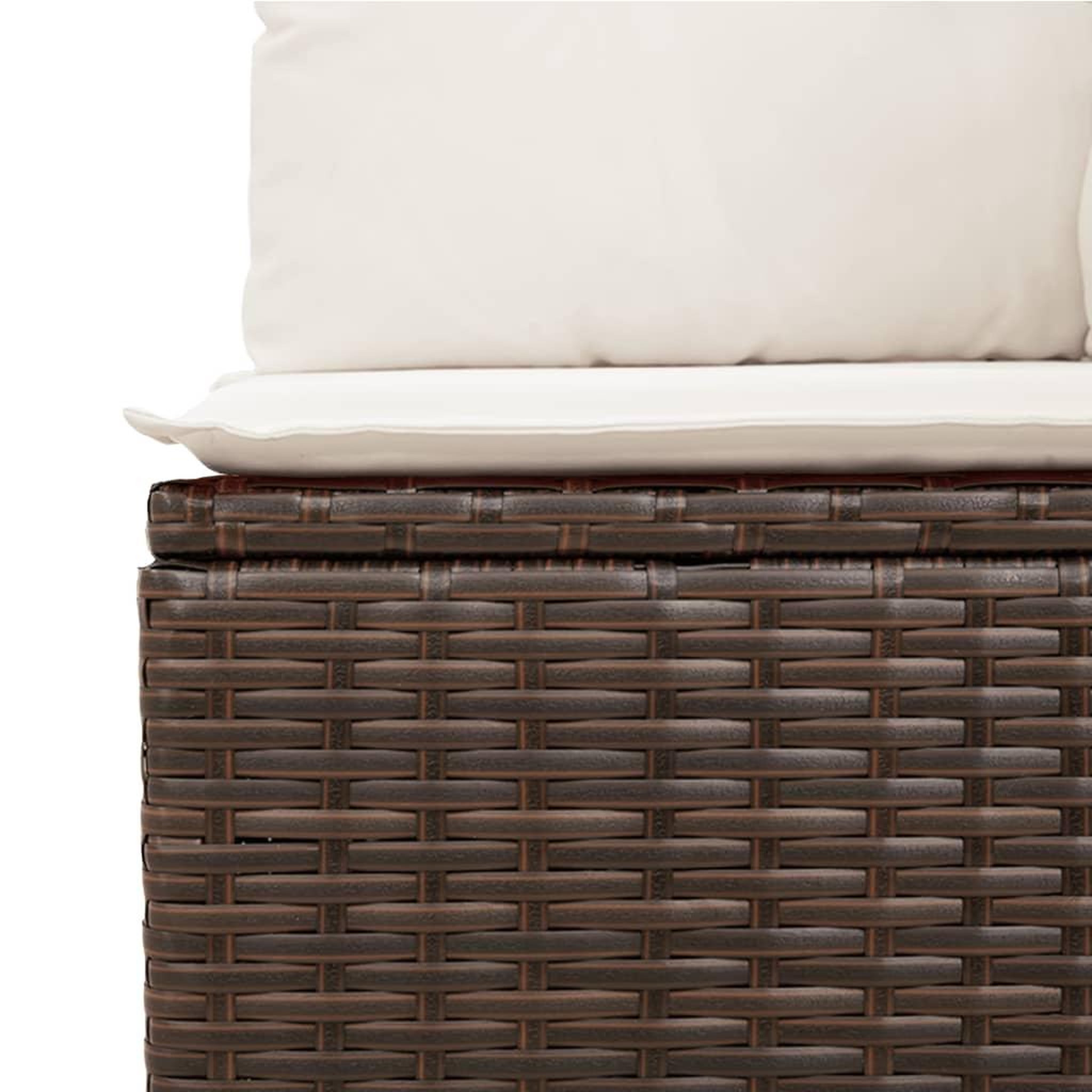 Voir la diapositive 4 : VIDAXL Salon de jardin 8 pcs avec coussins marron resine tressee