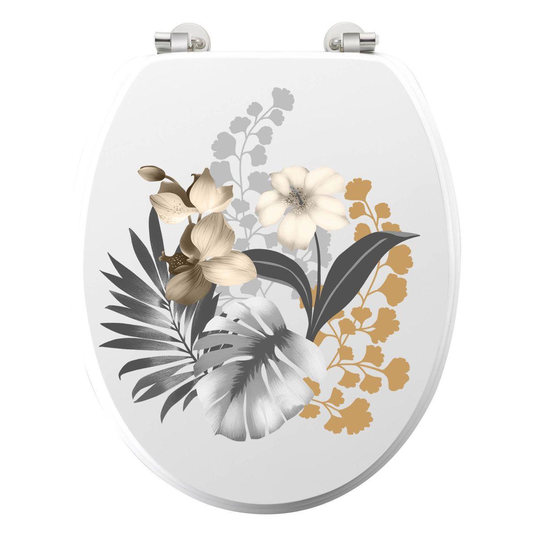 Douceur d'Intérieur Abattant wc déco  kelly  46cm blanc
