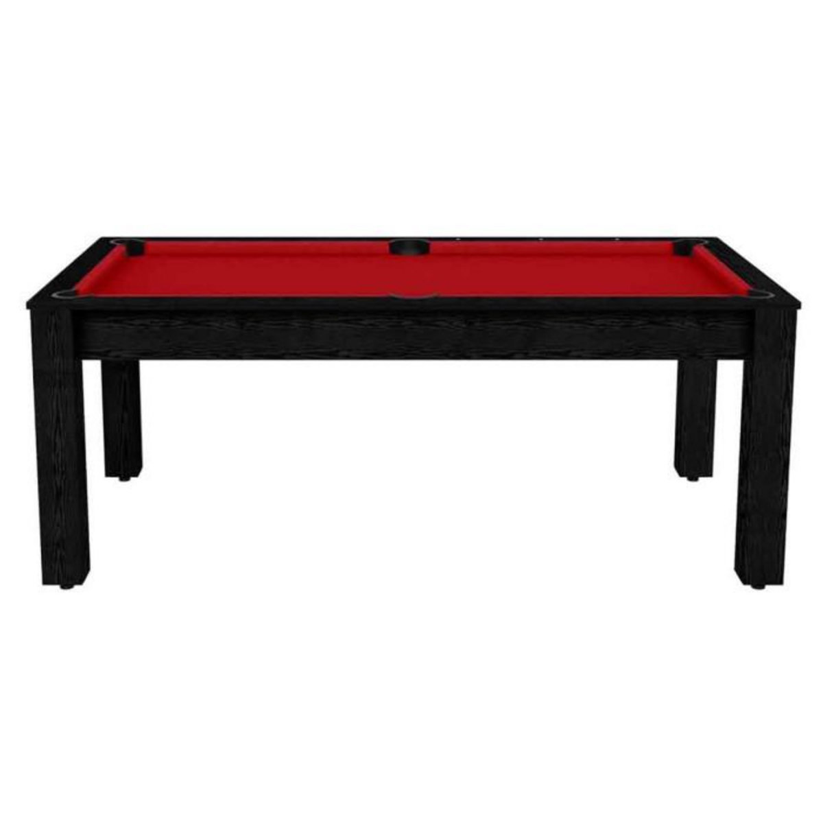 Paris Prix Table de Billard Convertible  Oregon  213cm Noir & Rouge