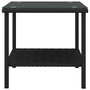 Voir la diapositive 3 : VIDAXL Table d'appoint noir 45x45x45 cm poly rotin et verre trempe