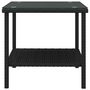 Voir la diapositive 3 : VIDAXL Table d'appoint noir 45x45x45 cm poly rotin et verre trempe