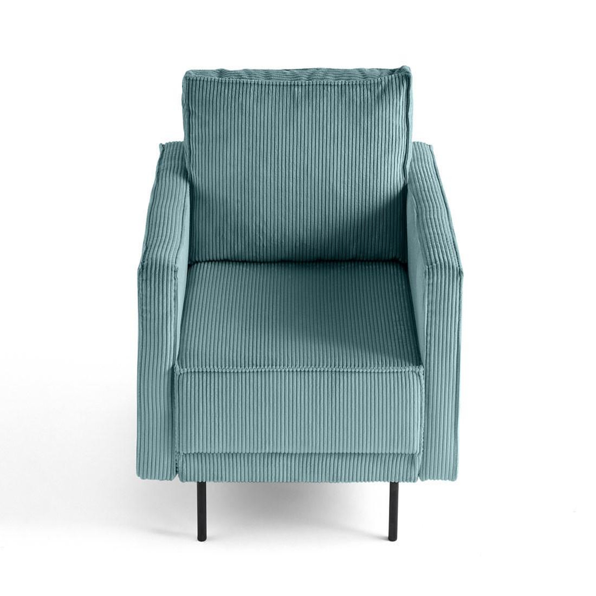 Voir la diapositive 1 : LISA DESIGN Charlie - fauteuil - pieds hauts - en velours côtelé