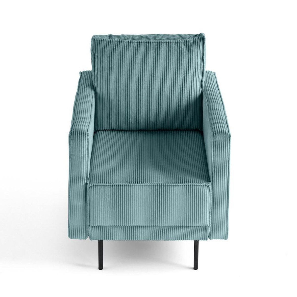 LISA DESIGN Charlie - fauteuil - pieds hauts - en velours côtelé