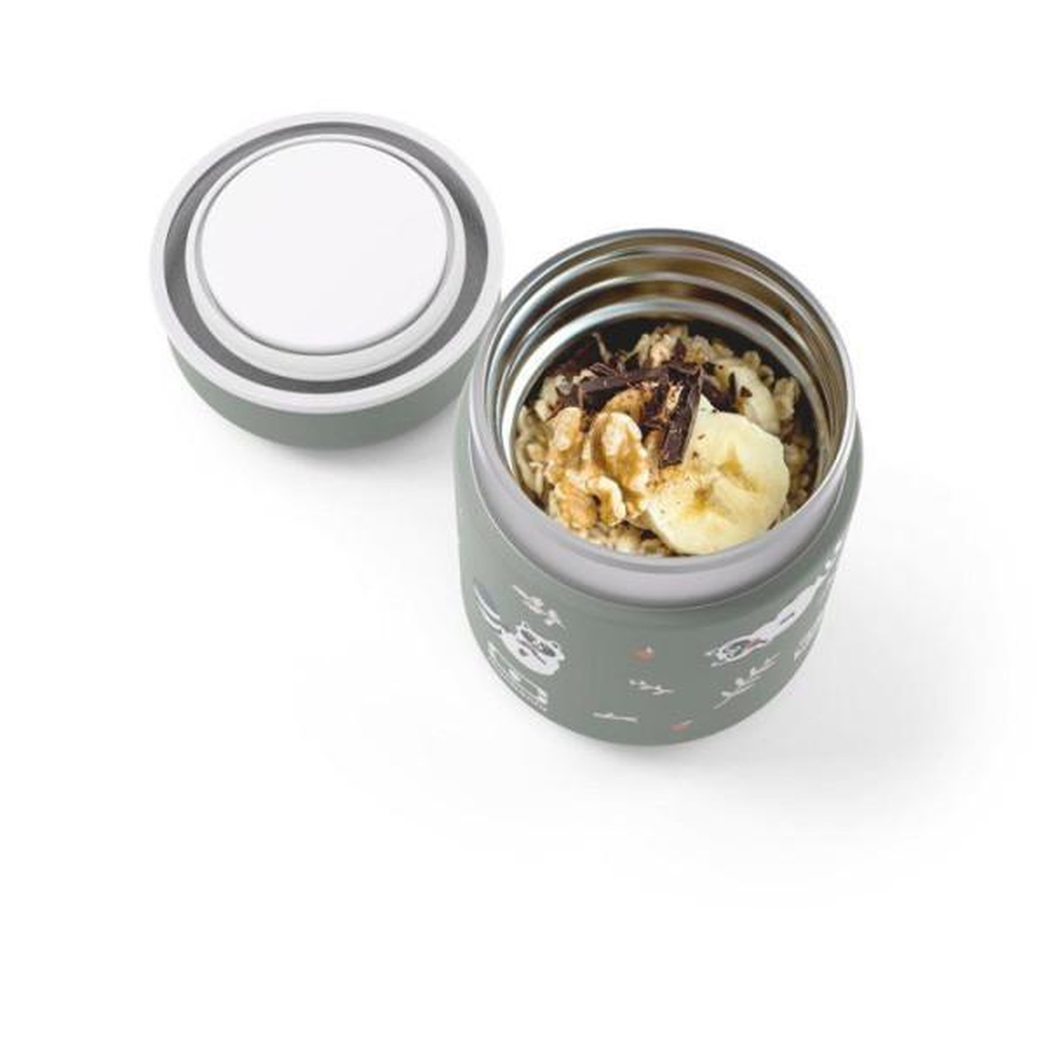Voir la diapositive 3 : monbento Petite Lunch Box Isotherme - MONBENTO - Boîte repas hermétique - Garde le repas chaud/frais jusqu'a 5h - MB Capsule Raccoon