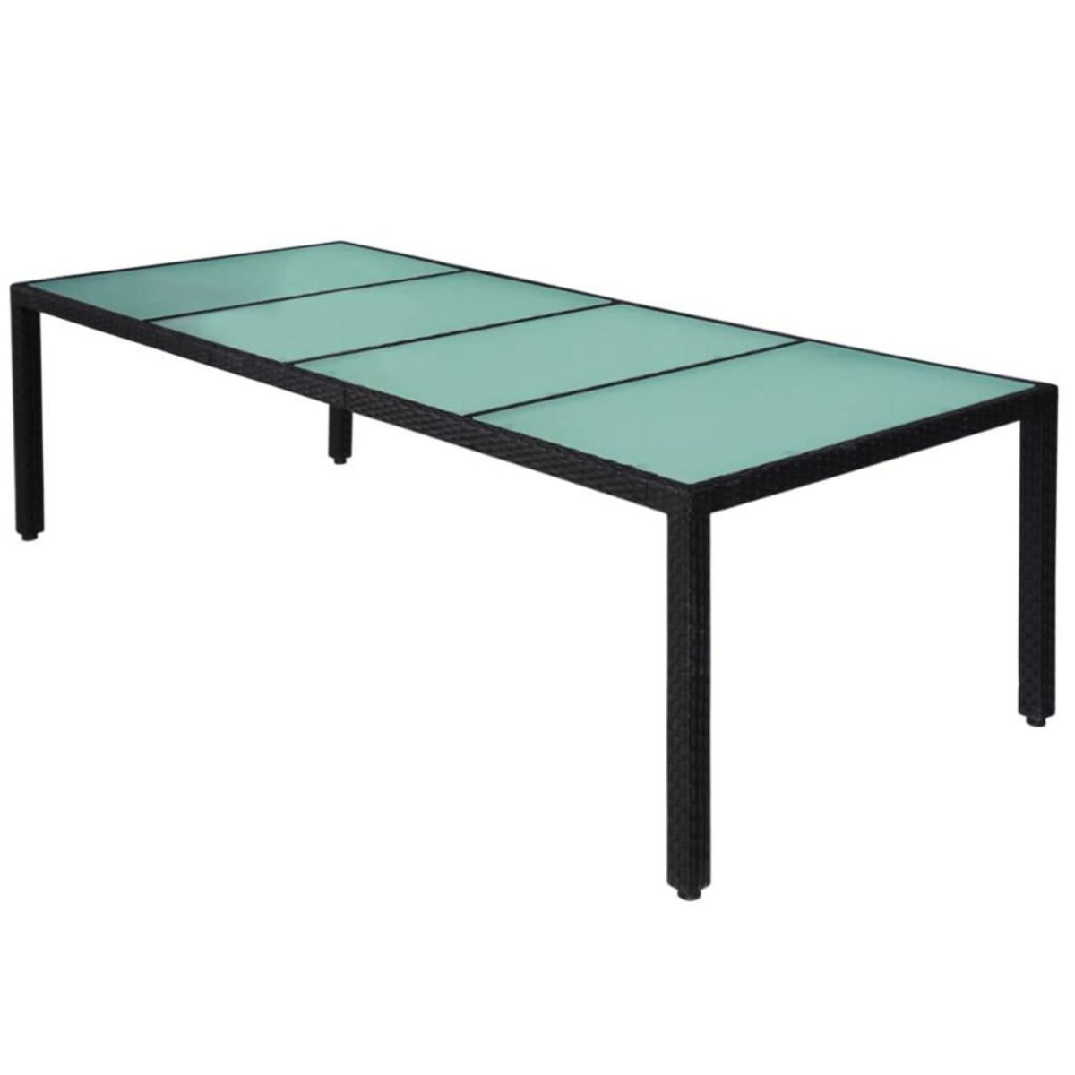 VIDAXL Ensemble a manger d'exterieur 11 pcs coussins resine tressee