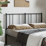VIDAXL Tete de lit metal noir 160 cm