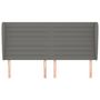 Voir la diapositive 3 : VIDAXL Tete de lit avec oreilles Gris fonce 203x23x118/128 cm Tissu
