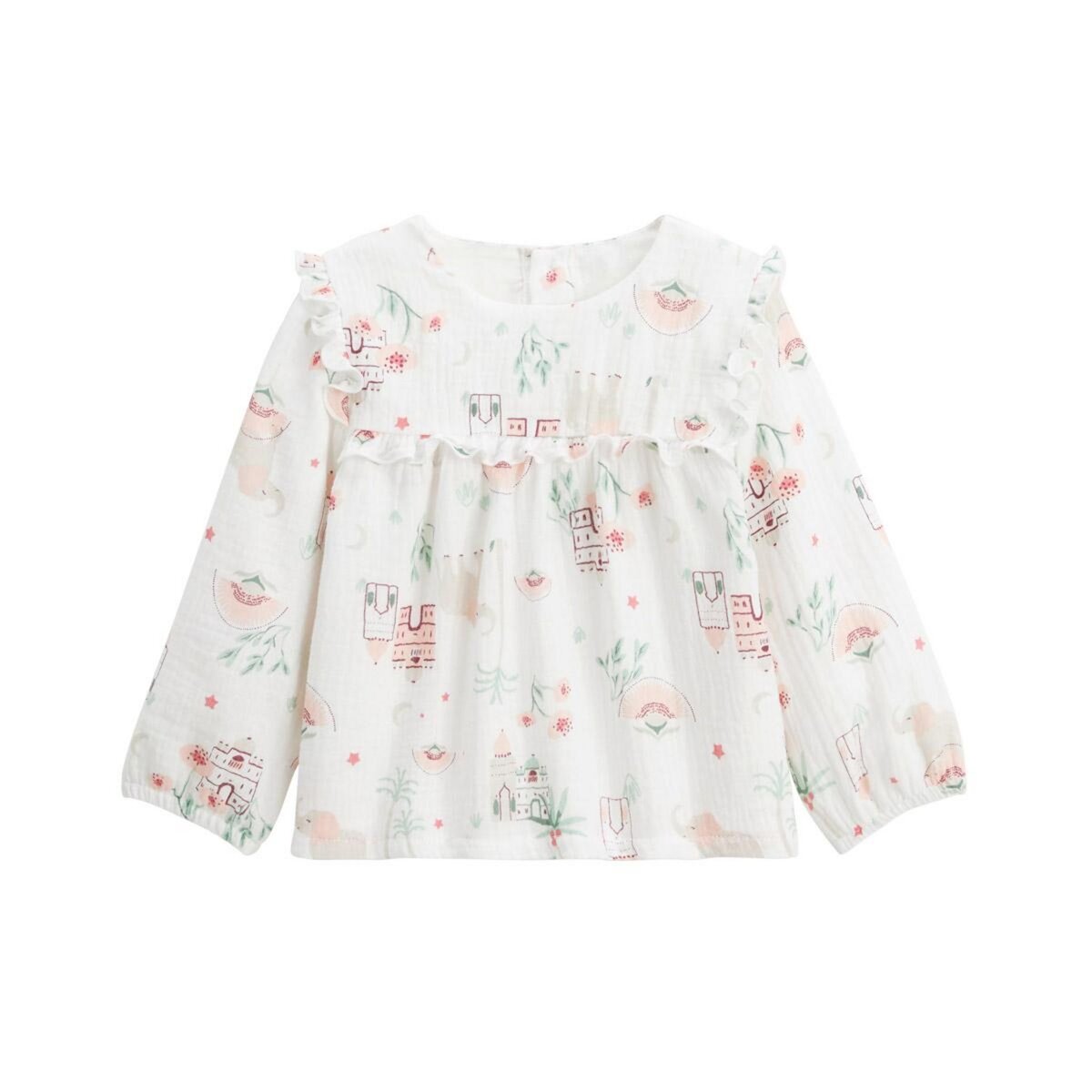 Petit Béguin Blouse enfant en gaze de coton Arya