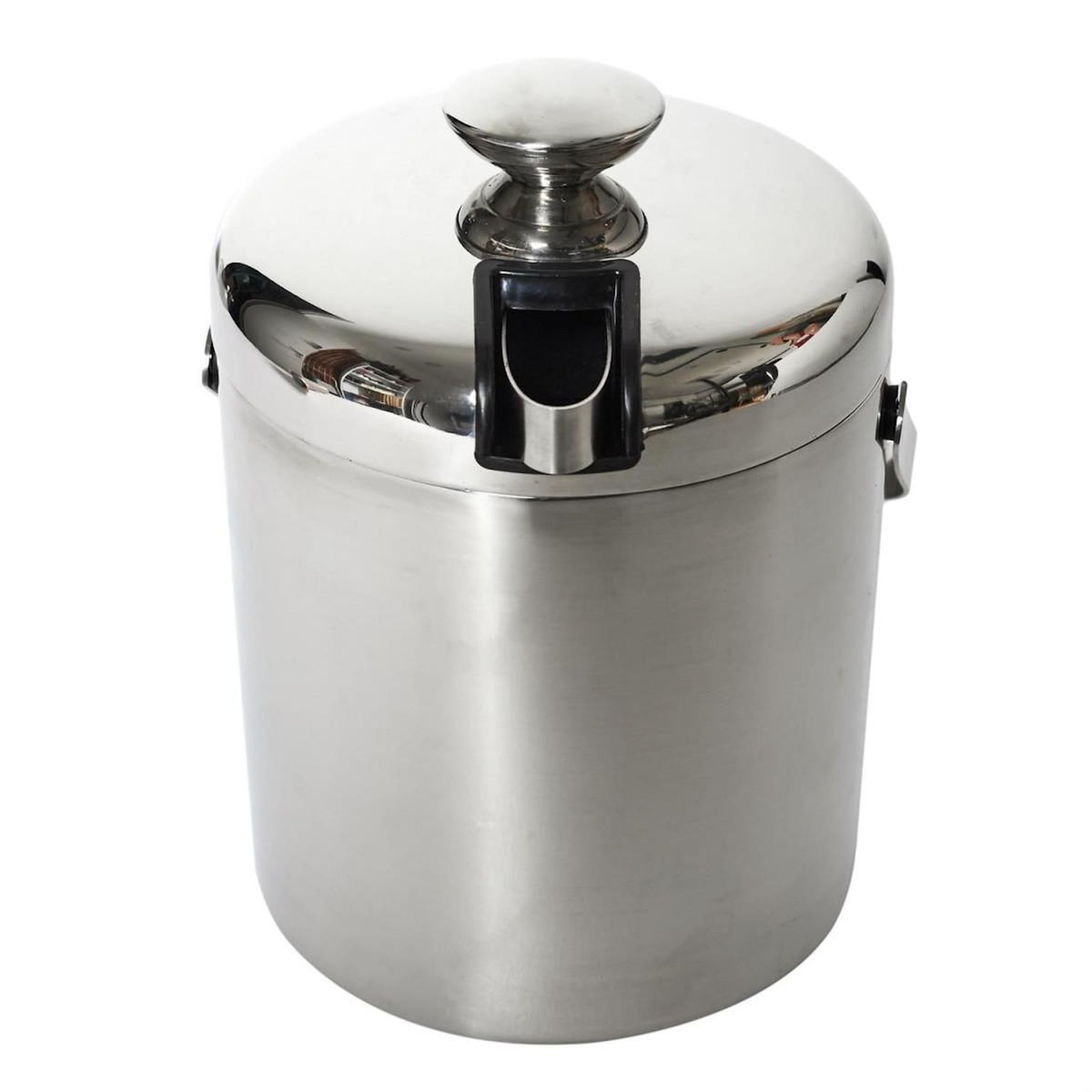 Paris Prix Seau à Glace en Métal  Couvercle  1,3L Argent