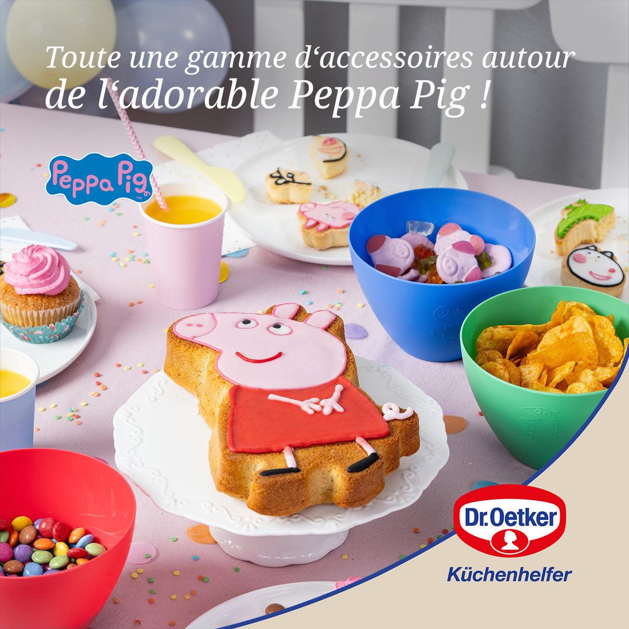 Voir la diapositive 4 : DR.OETKER Ensemble 50 moules à muffins en papier 6 cm dr. Oetker peppa pig
