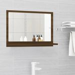 VIDAXL Miroir de bain Chene marron 60x10,5x37 cm Bois d'ingenierie