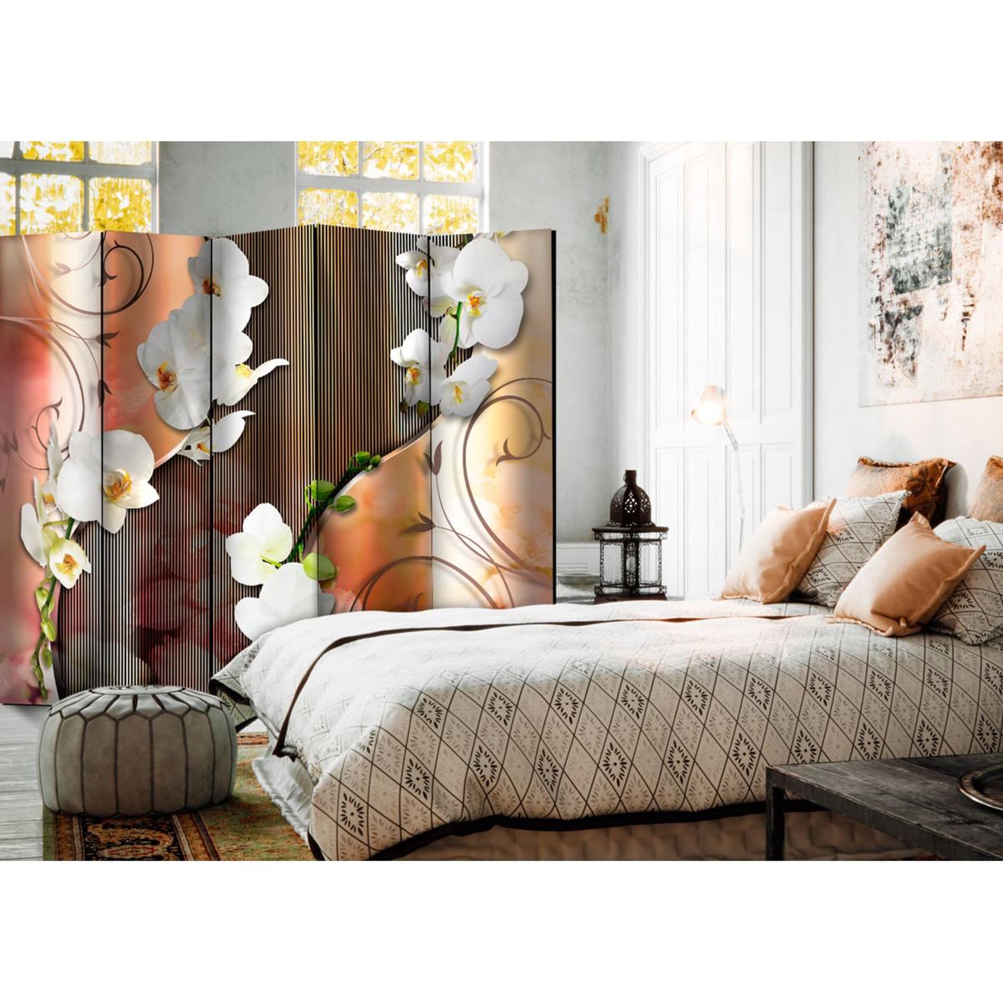Voir la diapositive 2 : Paris Prix Paravent 5 volets  orchid  172x225cm