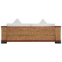 Voir la diapositive 3 : VIDAXL Canape a 3 places avec coussins Marron Rotin naturel