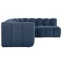 Voir la diapositive 6 : LISA DESIGN Debbie - canapé modulable d'angle droit 4 places avec accoudoir en tissu texturé