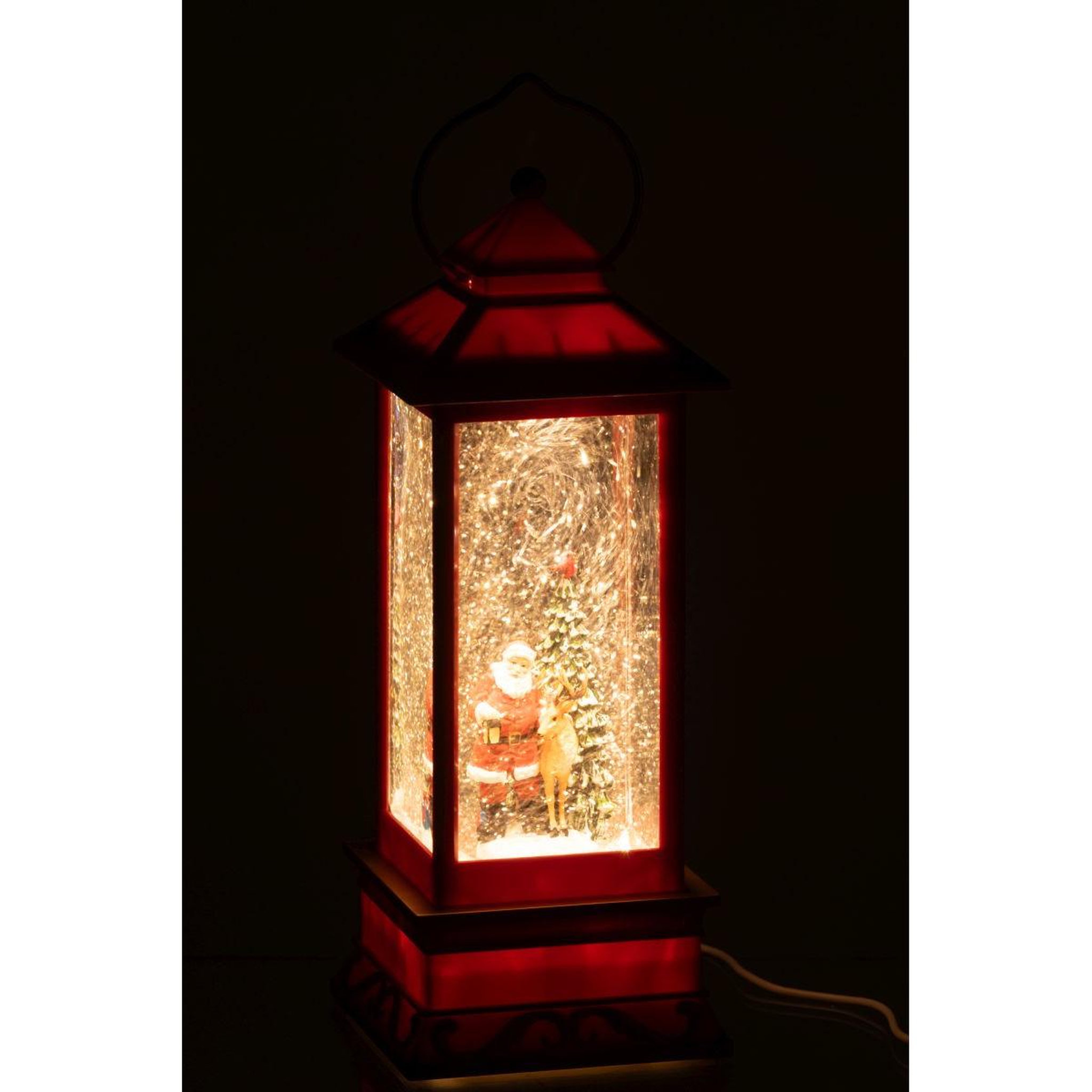 Voir la diapositive 5 : J-LINE Lanterne lumineuse  père-noël  27cm multicolore