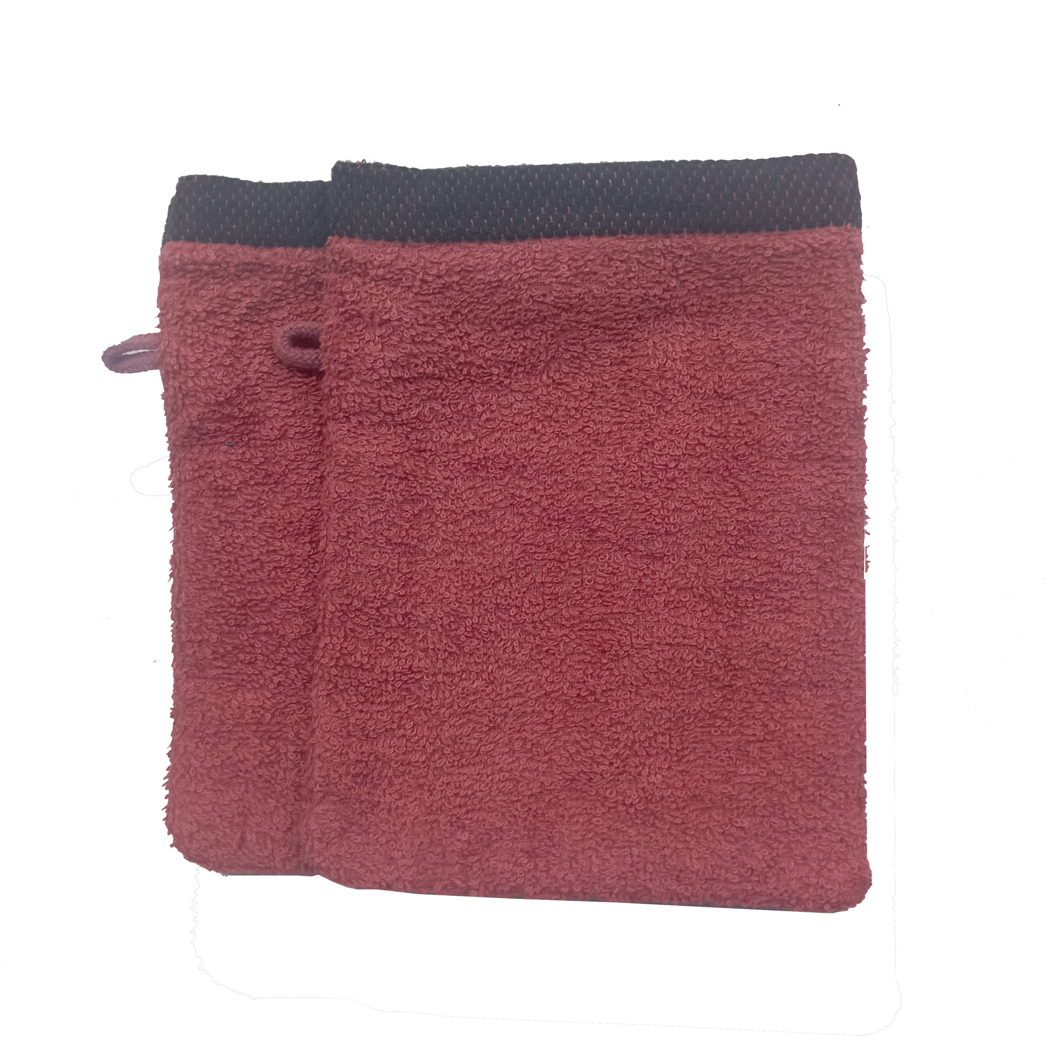 Voir la diapositive 1 : ACTUEL Lot de 2 gants de toilette uni en  coton 450GSM