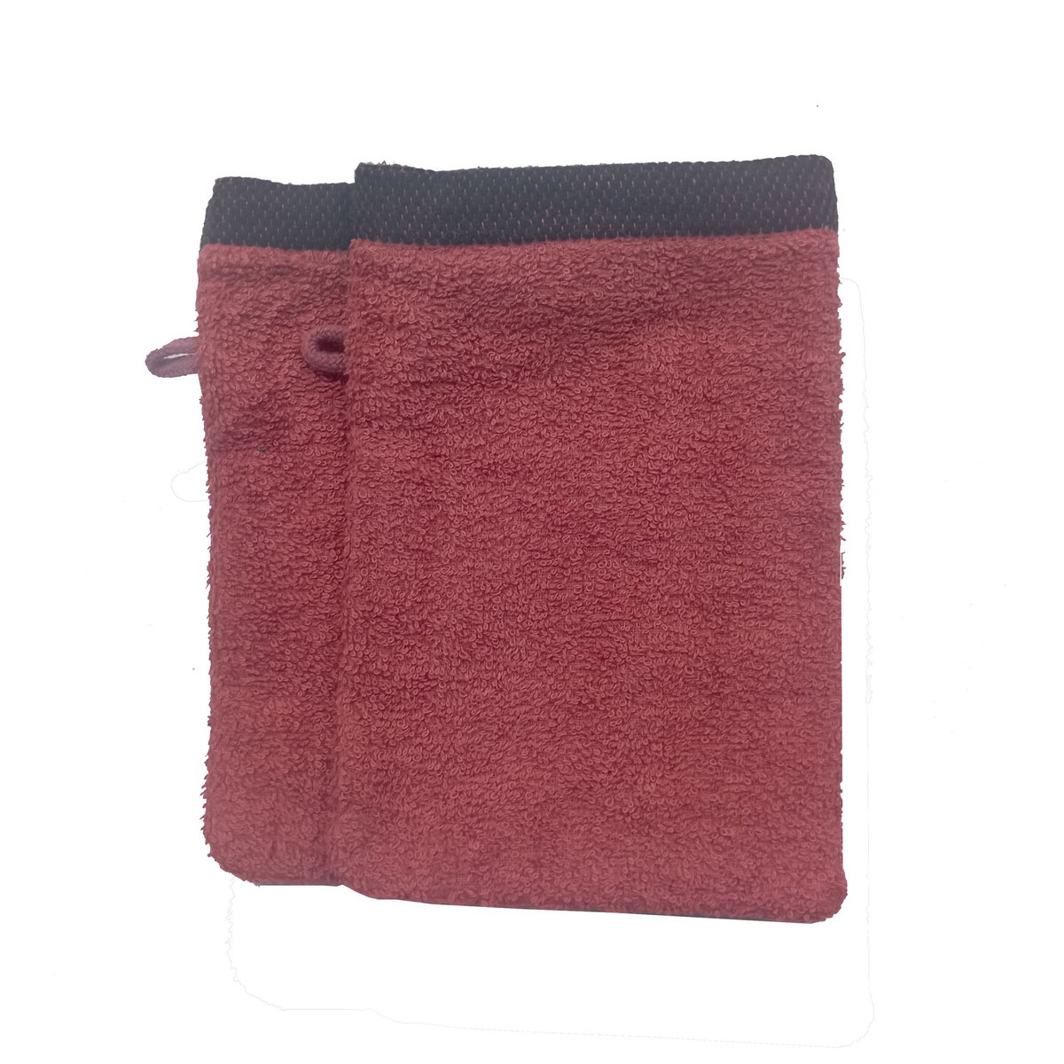 ACTUEL Lot de 2 gants de toilette uni en  coton 450GSM