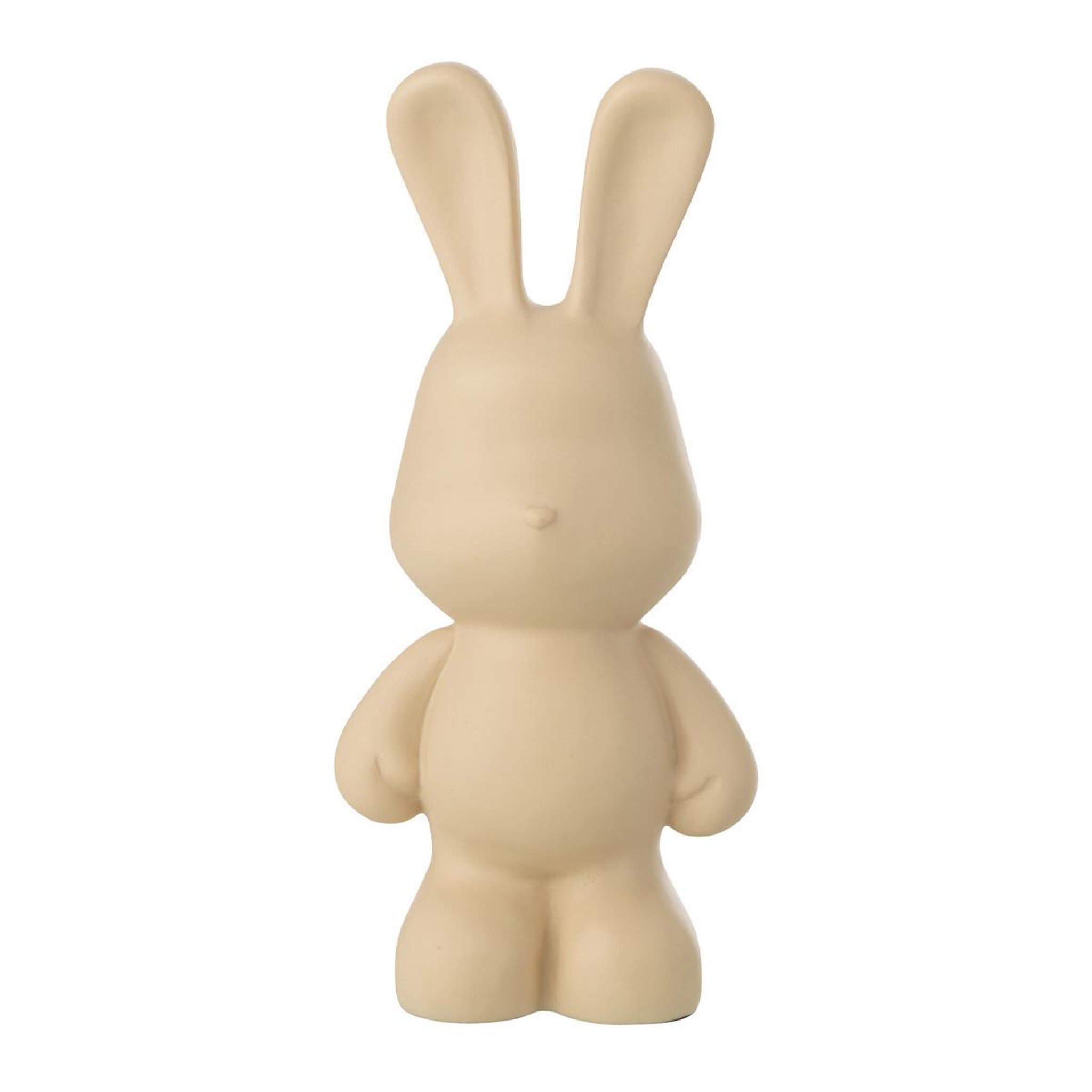 J-LINE Statuette lapin en résine  eddy  36cm beige