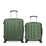 AMERICAN TRAVEL AMERICAN TRAVEL  -  LOT DE 2  -  VALISE WEEKEND ET VALISE CABINE BRONX. Coloris disponibles : Beige