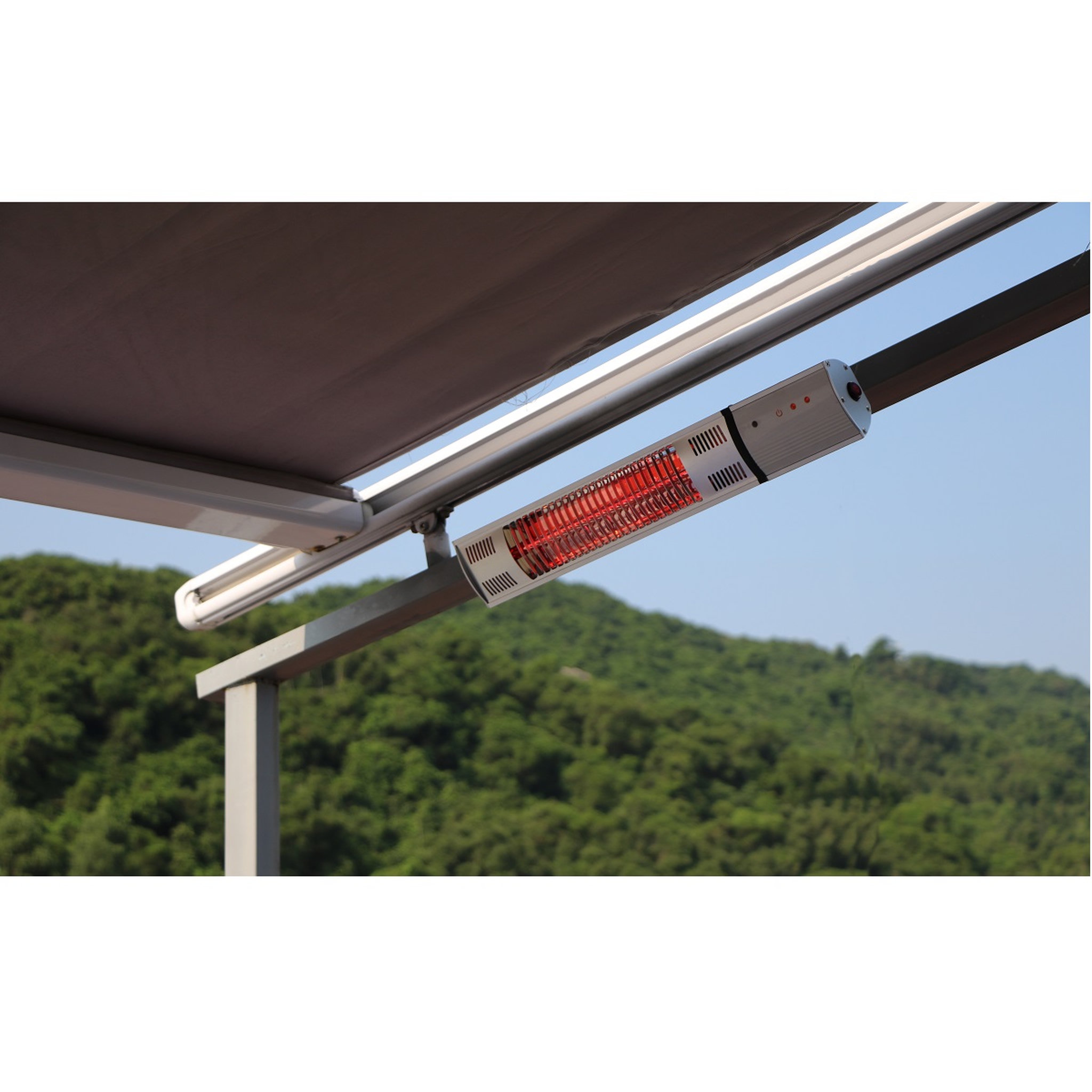 Voir la diapositive 3 : FAVEX Parasol chauffant électrique acier - ALBA