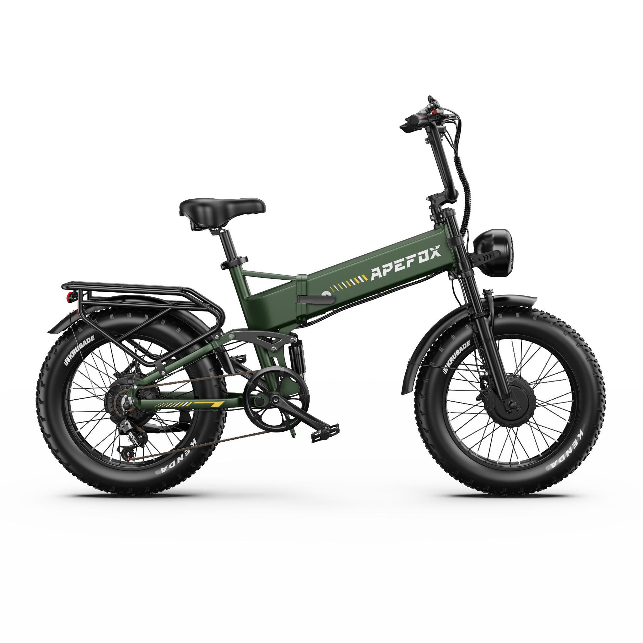 APEFOX Vélo électrique pliable apefox rh20 à gros pneus, 48 ​​v, 22,5 ah, vert