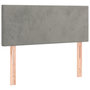 Voir la diapositive 2 : VIDAXL Tete de lit Gris clair 90x5x78/88 cm Velours