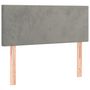 Voir la diapositive 2 : VIDAXL Tete de lit Gris clair 90x5x78/88 cm Velours