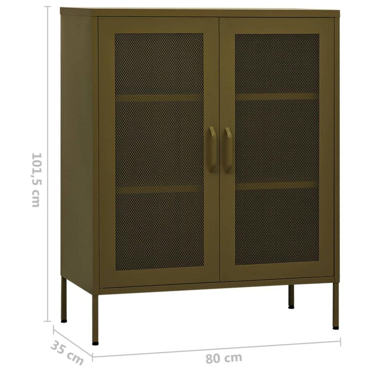 VIDAXL Armoire de rangement Vert olive 80x35x101,5 cm Acier