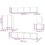 Voir la diapositive 6 : VIDAXL Ensemble de meubles TV 8 pcs Gris beton Bois d'ingenierie