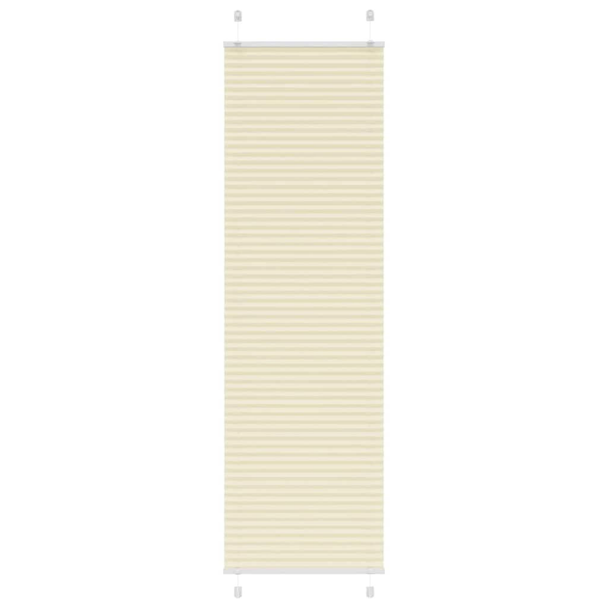VIDAXL Store plisse creme 55x200 cm largeur du tissu 54,4 cm polyester