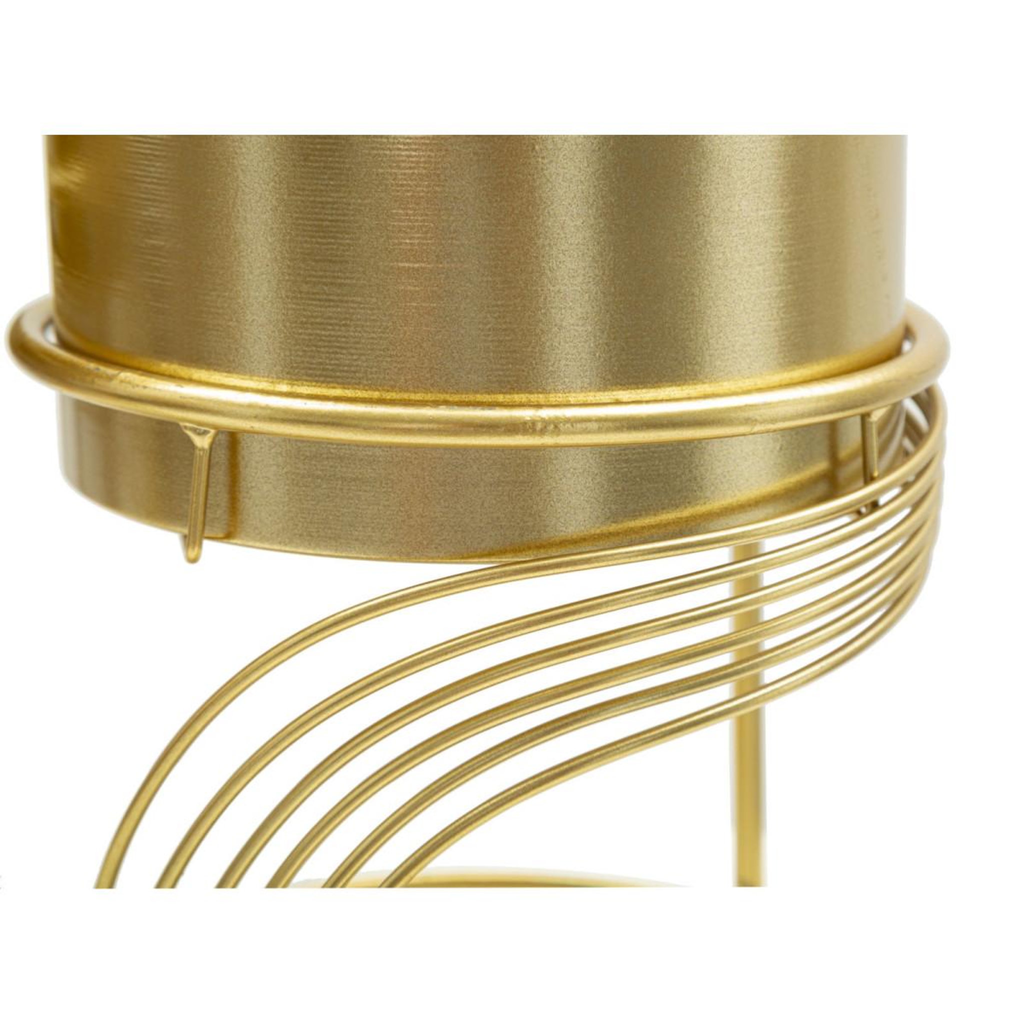 Voir la diapositive 4 : Paris Prix Lot de 2 cache-pots sur pied  spirally  35cm or