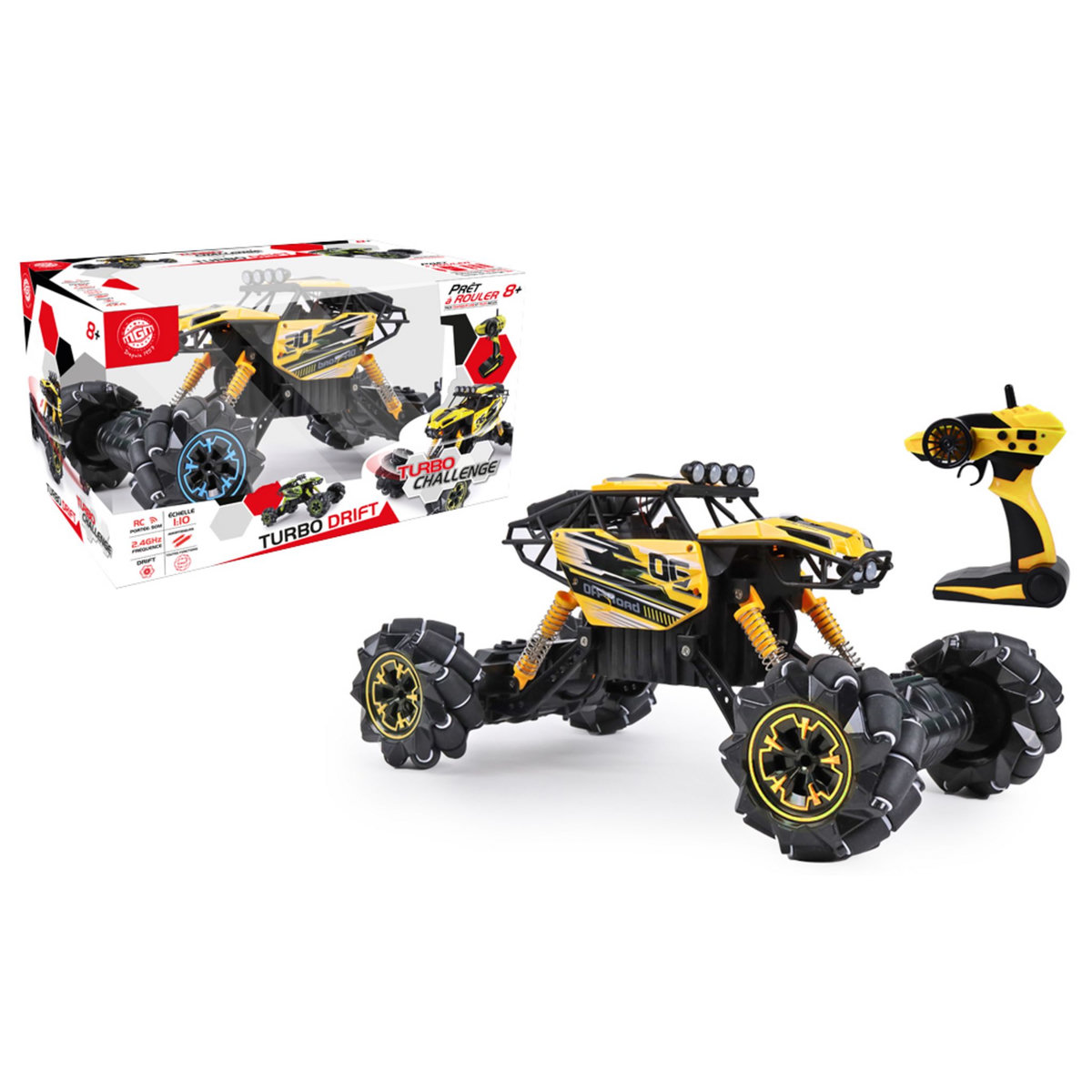 MGM Turbo Challenge - 4x4 drifting radiocommandé avec roues twist 1/10ème 2.4 GHz
