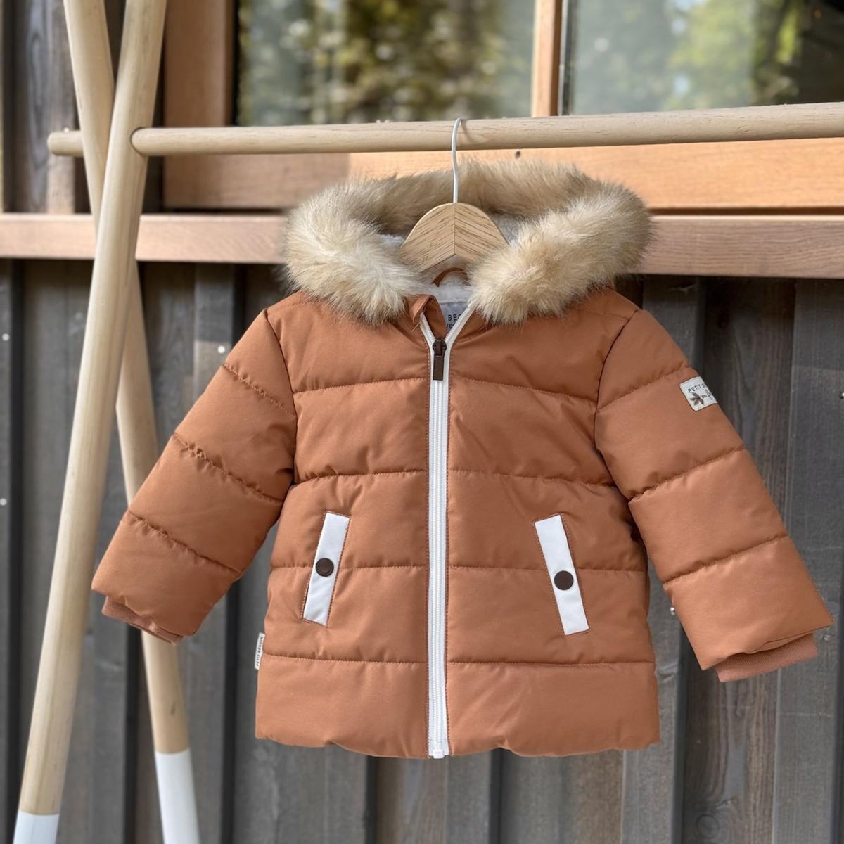 Petit Béguin Doudoune enfant imperméable doublée sherpa avec capuche Chincha