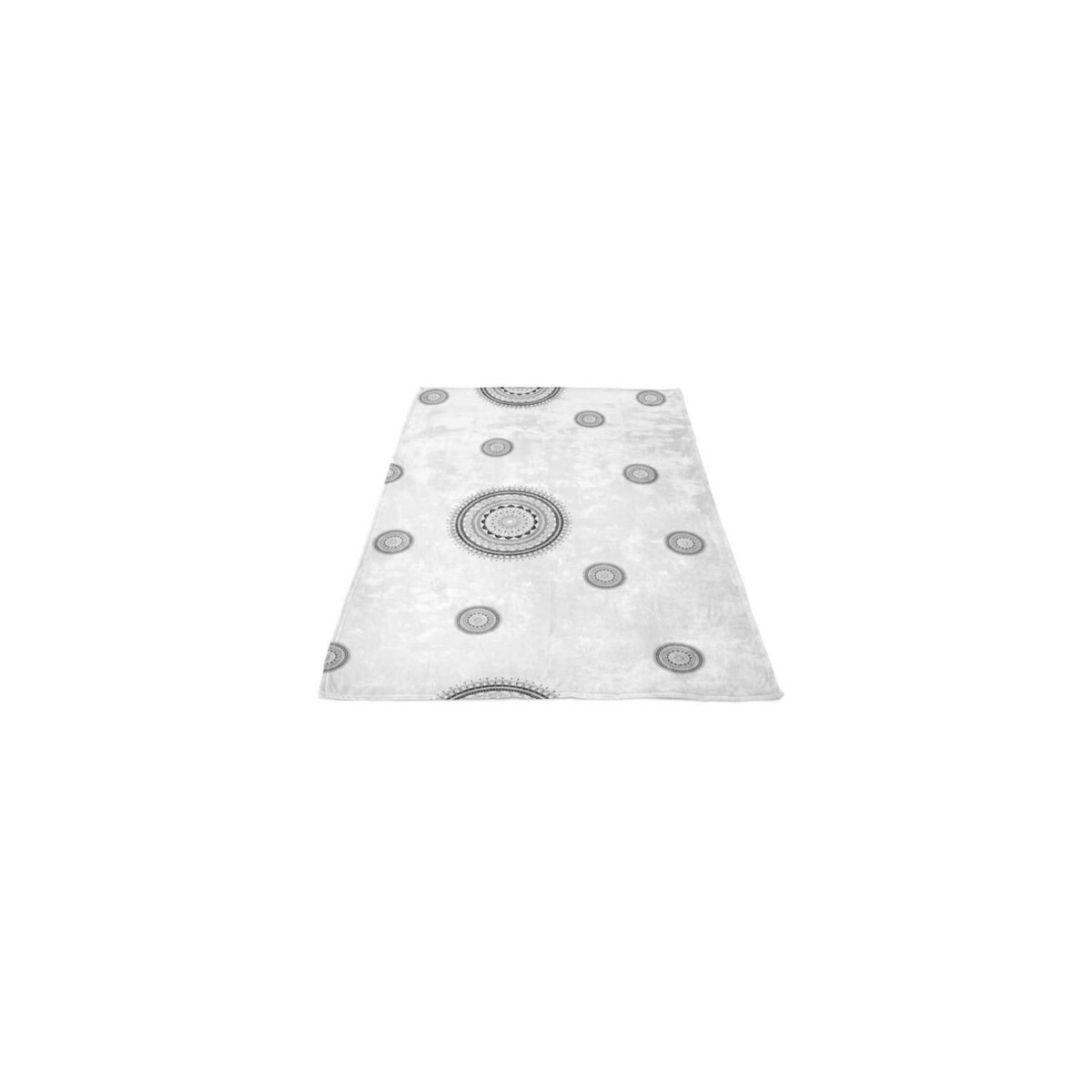 Couverture microflanelle 220x240 cm gris