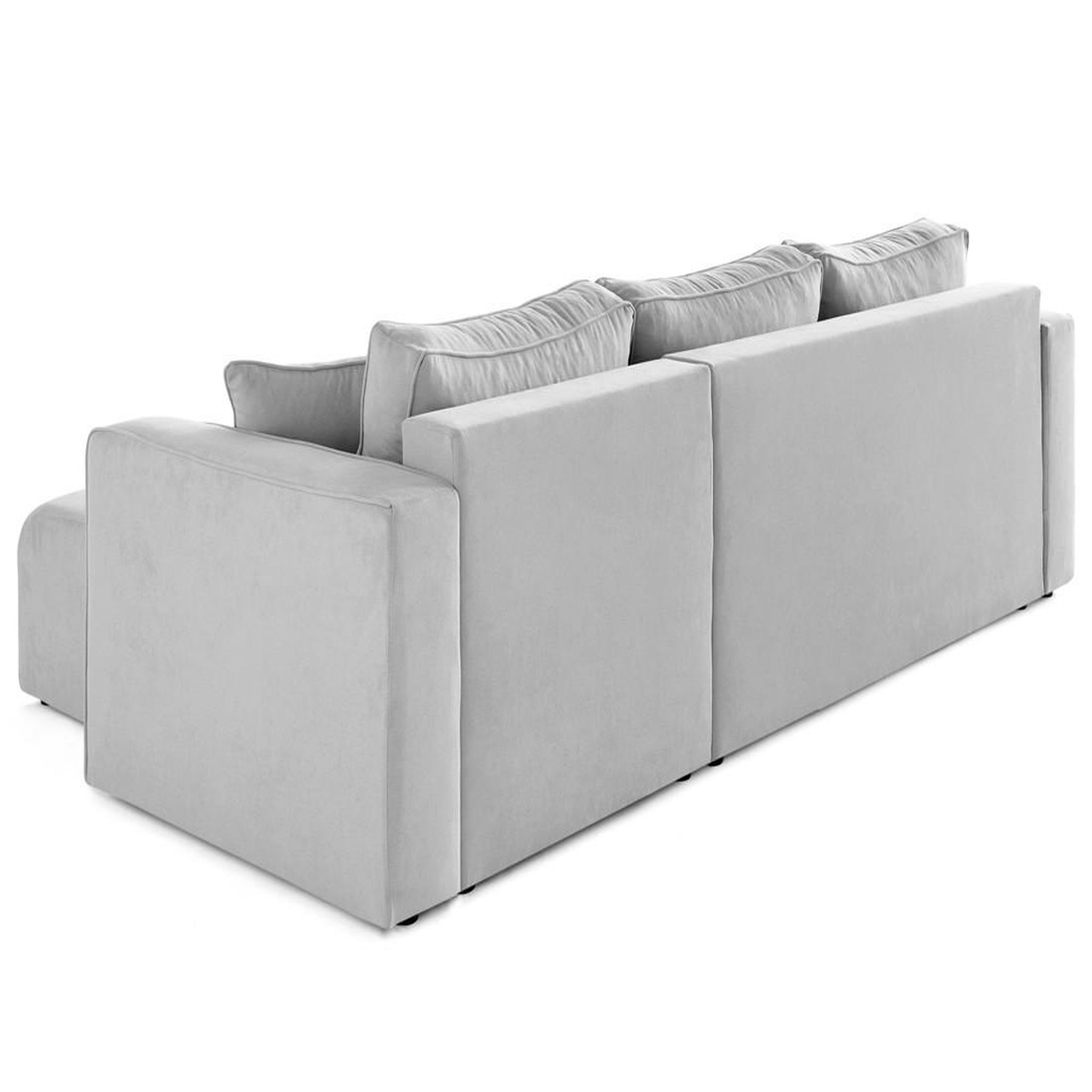 Voir la diapositive 5 : BEST MOBILIER Topaze - canapé d'angle déhoussable réversible 4 places en tissu