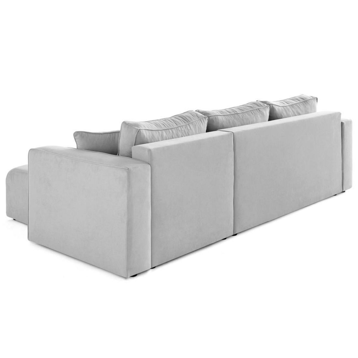 BEST MOBILIER Topaze - canapé d'angle déhoussable réversible 4 places en tissu