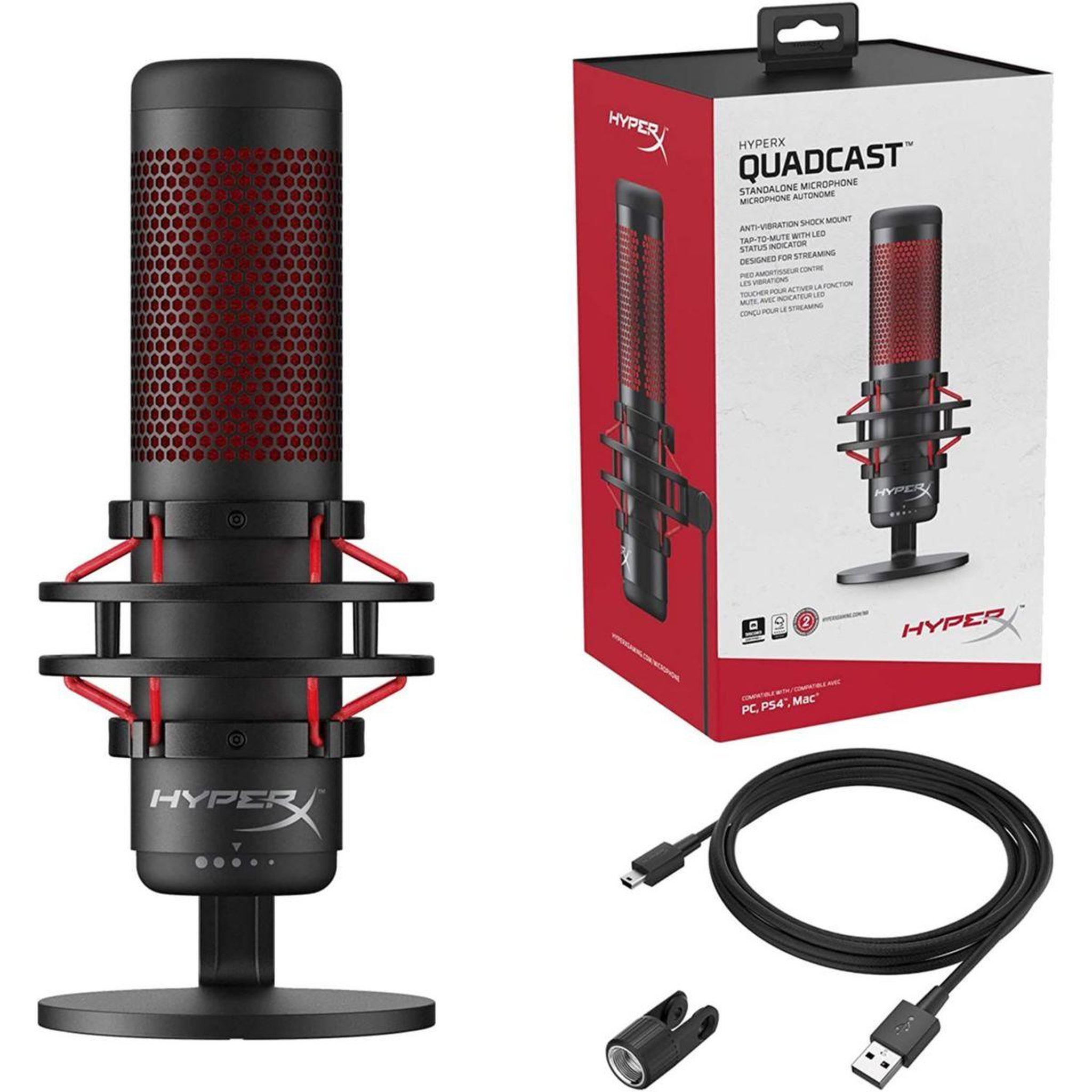 Voir la diapositive 5 : HyperX Micro Streaming Quadcast standalone
