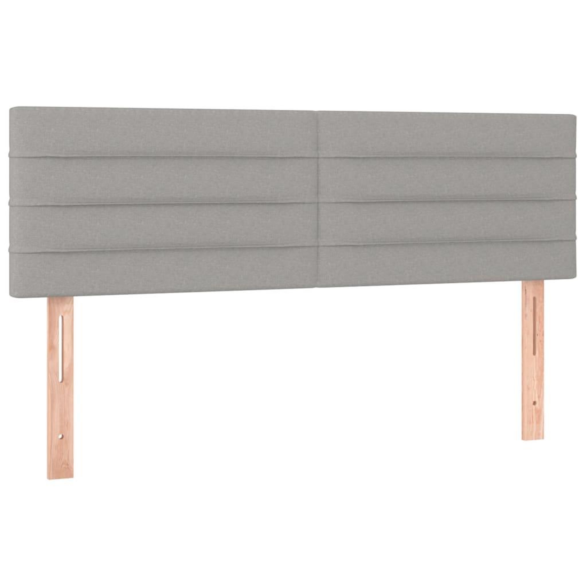 Voir la diapositive 4 : VIDAXL Tete de lit a LED Gris clair 144x5x78/88 cm Tissu