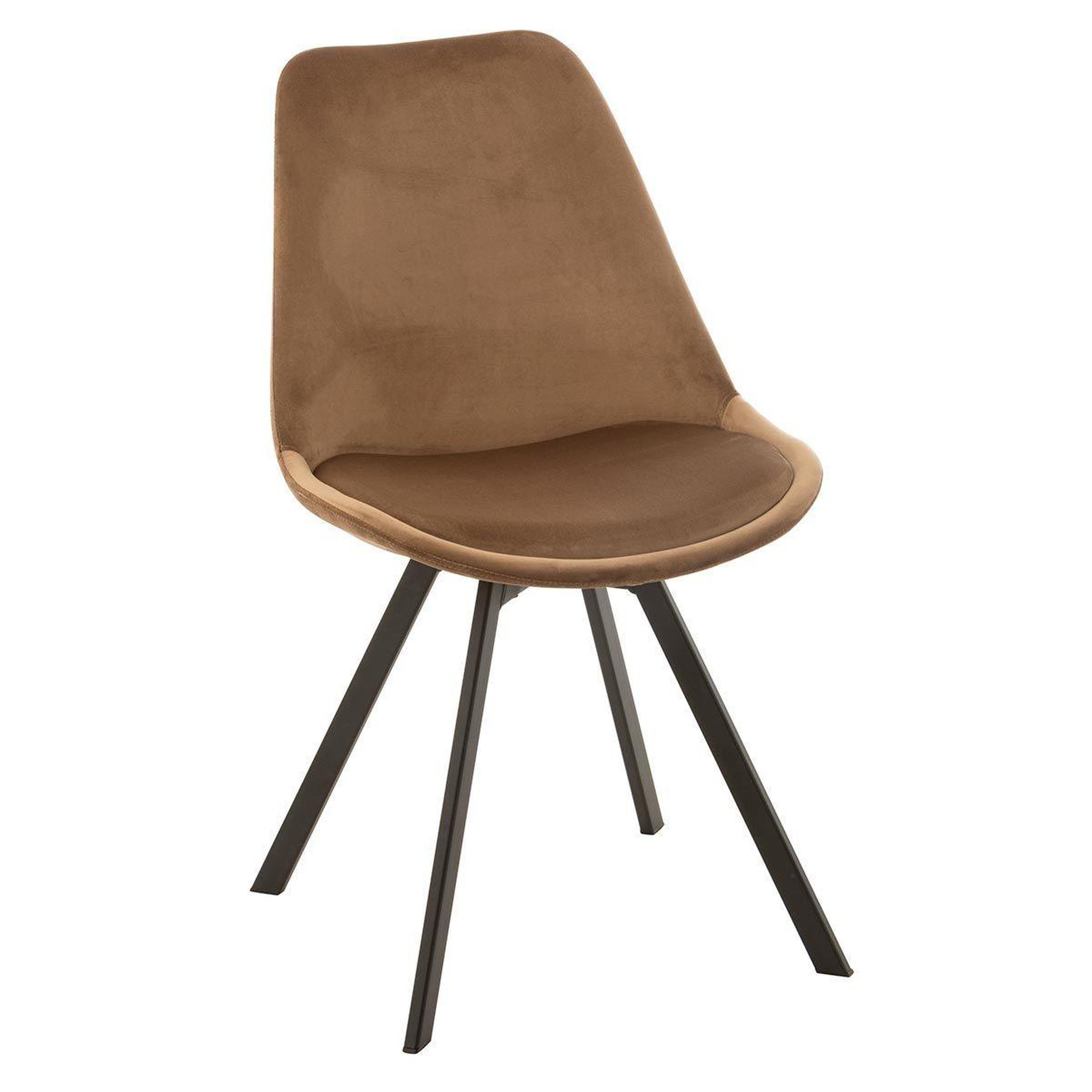 Voir la diapositive 1 : J-LINE Chaise design  hélène  84cm marron