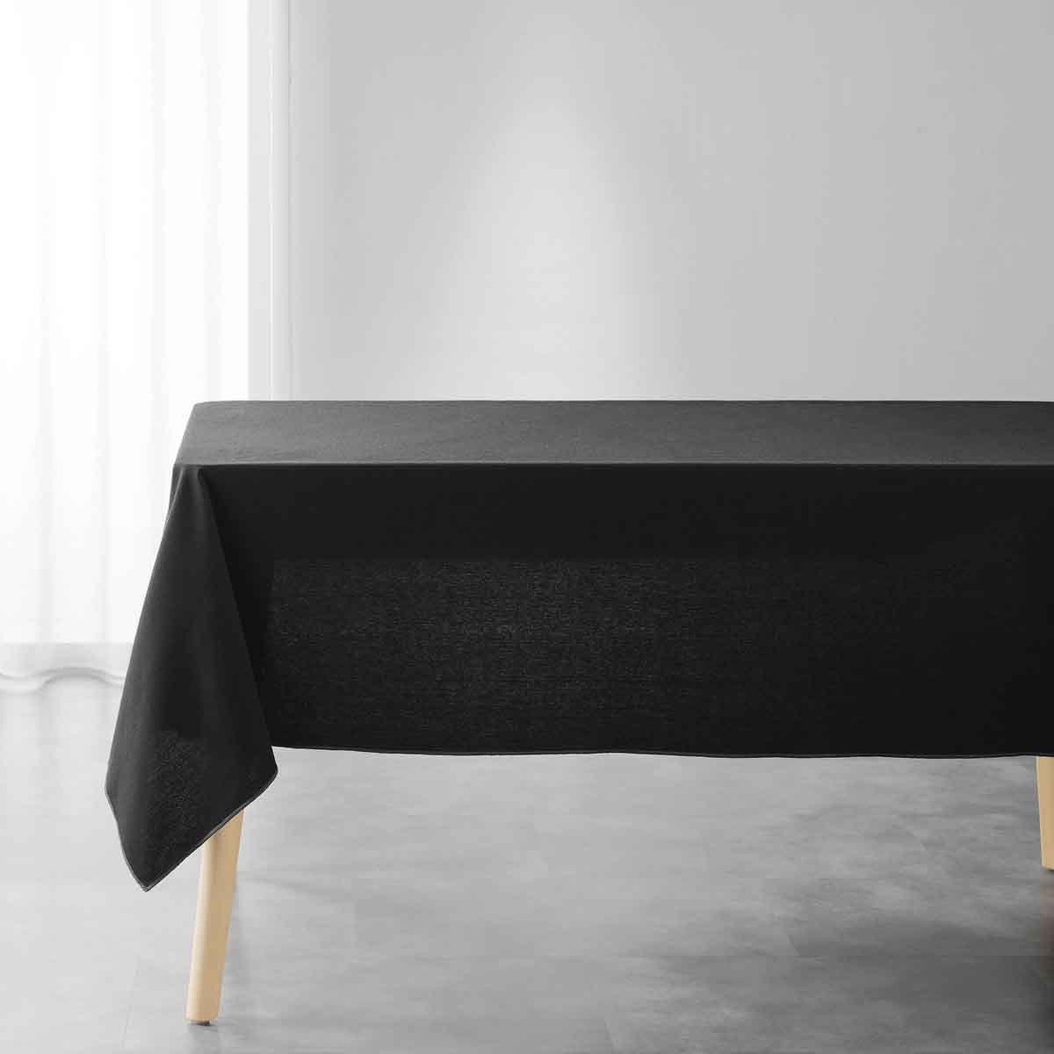 Douceur d'Intérieur Nappe en coton  mistraline  140x240cm noir